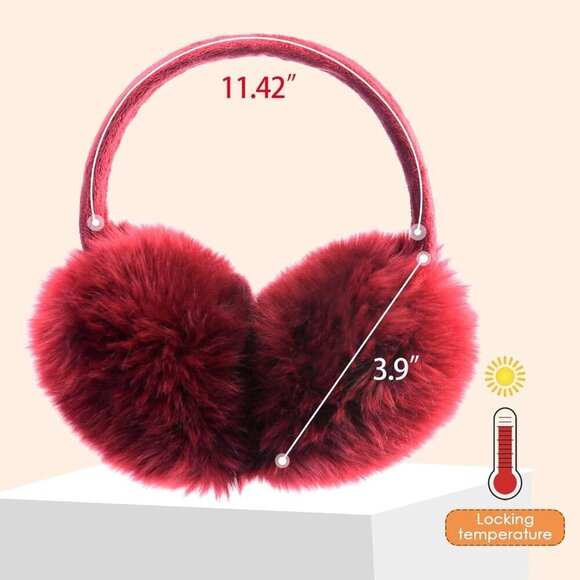Winter Ear Muffs Women Soft Plush Adjustable Ear Cover Outdoor Warm Accessory main image 5